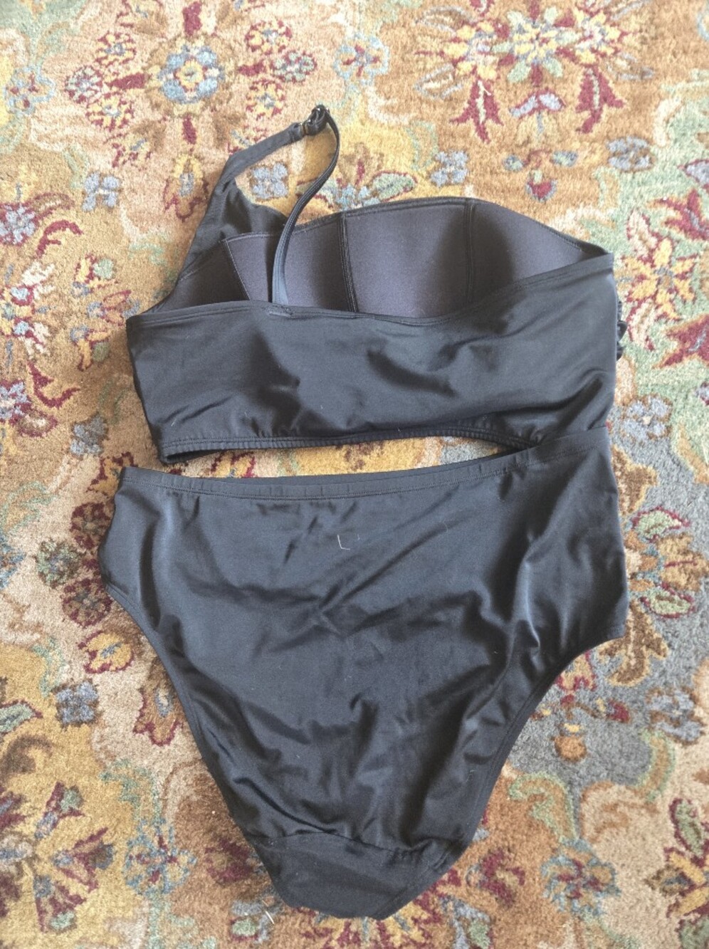 Cacique Black One-Shoulder Cutout One-Piece Swimsuit - Picture 10 of 10